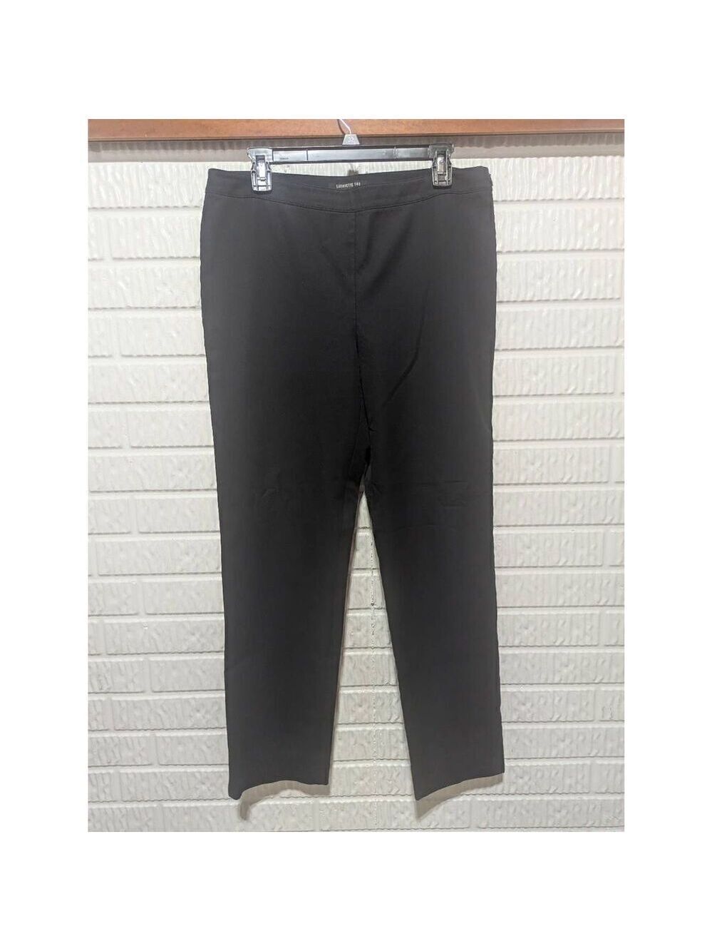 Lafayette 148 Women's Black Side Zip Straight-Leg Dress Pants Size 10